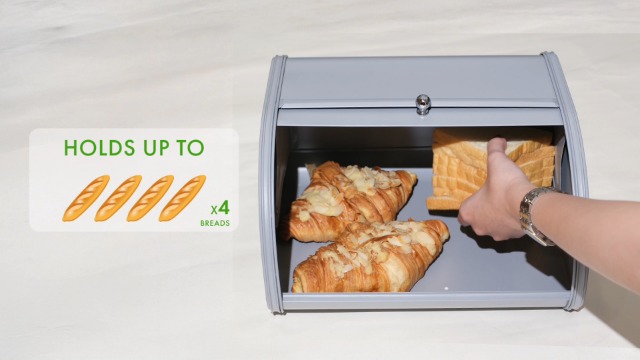 Amazon.com: Modern Metal White Bread Box for Kitchen Countertop