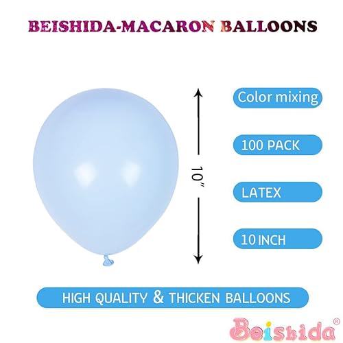 Beishida 100 Pack 10 Inch Pastel Balloons Spring Rainbow Colors, Macaron Assorted Colors Thick Mixed Color Balloon, Multicolored Latex Balloons For Birthday Party Wedding Baby Shower Decorations #TOP5