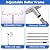 12 Pcs 18 Inch Paint Roller Kit,12-18" Adjustable Roller Frame,Large Paint Roller with Tray,1-5 Ft Steel Pole Paint Roller Set,18" Paint Roller Sleeves 23.6'' Paint Roller Tray for Wall Ceiling