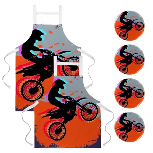 Tablier de cuisine contre les taches lot de 2 pour nettoyage et restaurant