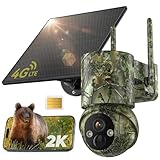Caytail Caméra de Chasse 4G LTE & Solaire avec PTZ | SIM Préinstallée, Vision Nuit Coul...