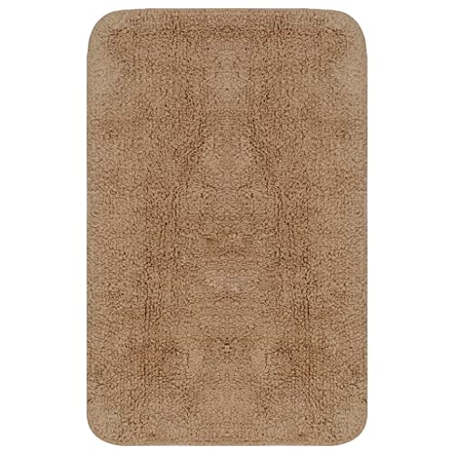 Tidyard 2-teilige Badematten-Set Badematte mit U-f?rmigen WC-Vorleger aus Baumwolle Badgarnitur Badvorleger Antistatisch und Saugf?hig Stoff Farbauswahl – Bild 4