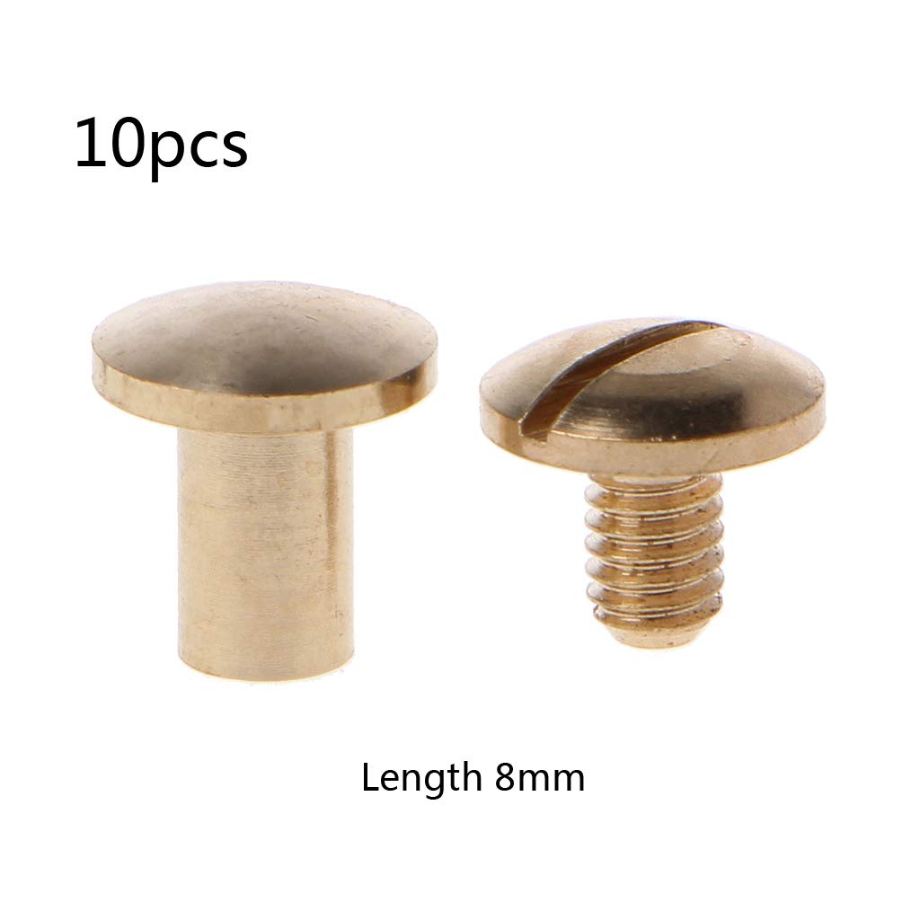 10 Pairs Screws Posts Metal Screws Binding Screw Rivet Button Solid Belt Screw Furniture Hardware Accessories