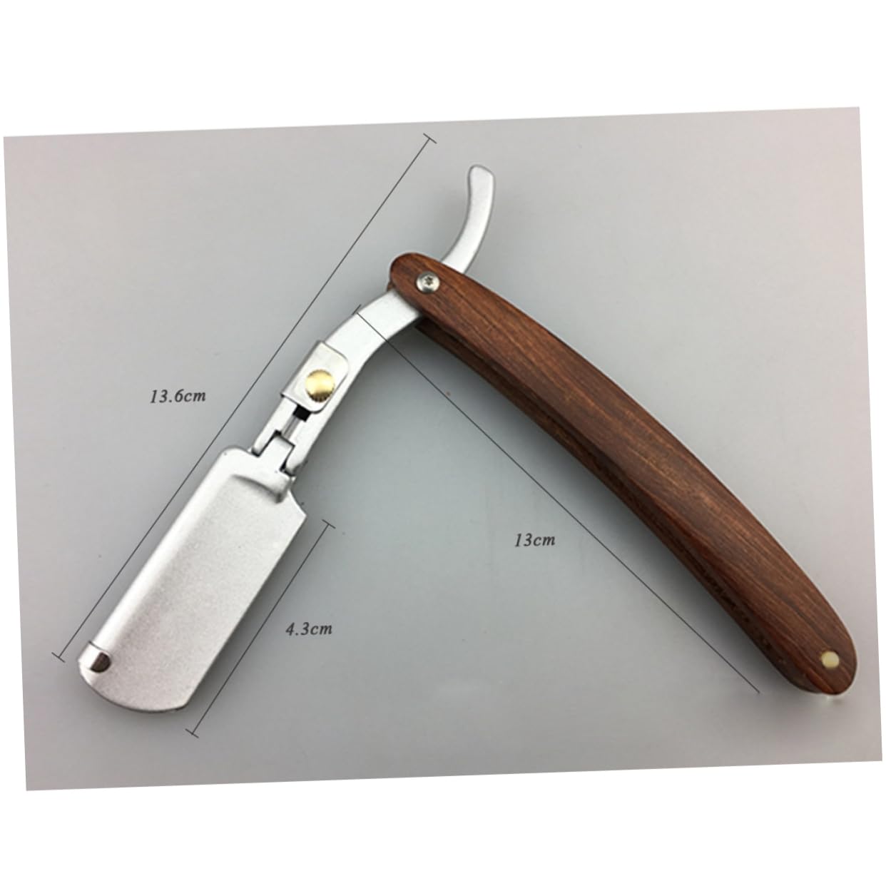 Ipetboom Metal Shaving Razor Handle Double Sided Men's Hair Shaver Safe Razors for Beards Sideburns Easy to Open Guard for Travel Home Salons