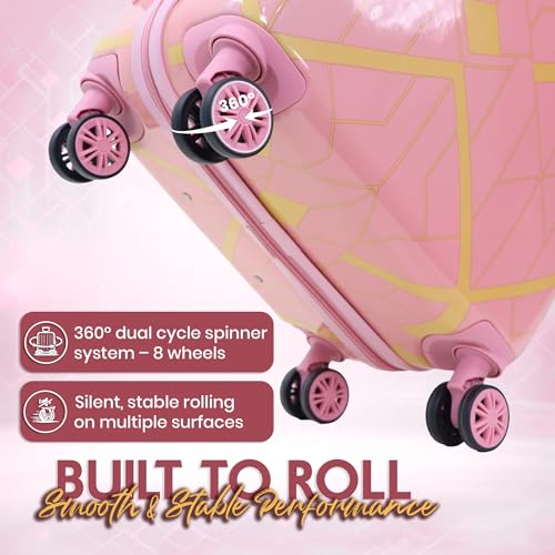 Image of AMERICAN TRAVELLER Spider Trolley Bag Single | 360 Rotatable Wheels | Large Polycarbonate Hardshell, Lightweight Expandable, 360 Rotatable Wheels, TSA Type Lock