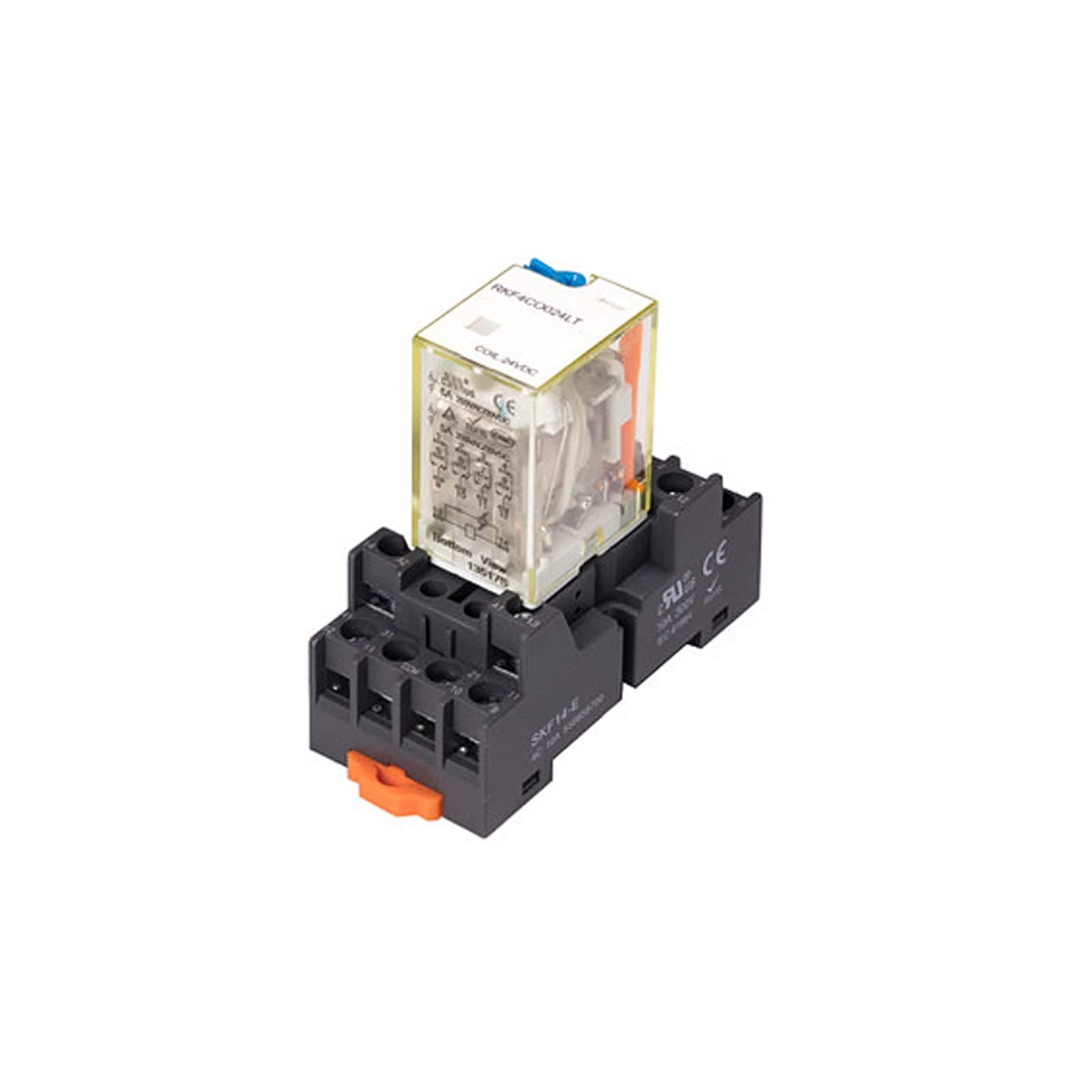 Relais électromagnétique DC24 AC230 miniature ensemble inverseur 14 pieds durable