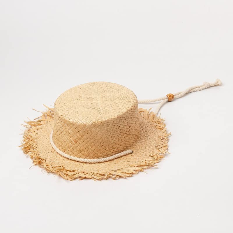 Chapeau de raphia haut de gamme YXWYXWA avec lanière en cuir pour un style estival épuré
