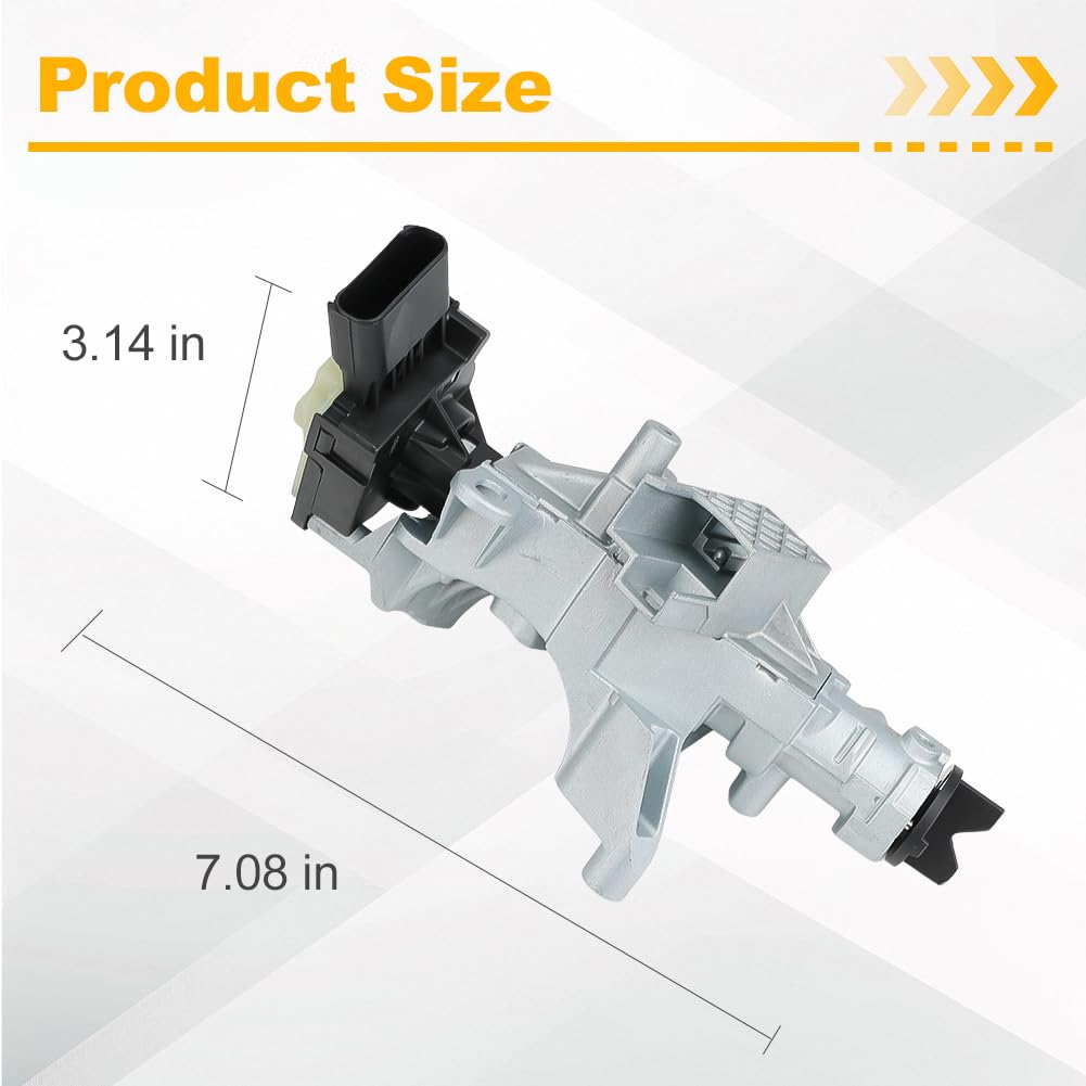 Ignition Lock Cylinder Steering Column Switch Housing Replacement for 68054822AB Compatible with Jeep Wrangler Compass Patriot Liberty Dodge Avenger Nitro Caliber Chrysler 200 PT Cruiser