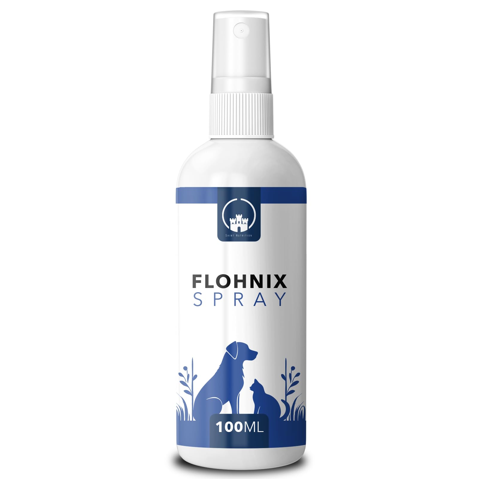 Flohnix Spray – Floh und Zeckenschutz für Hunde - Fellpflege Spray zur Unterstützung der Parasitenabwehr – Ohne Chemie – Für Fell, Umgebung & Liegeplätze – Flohschutz für Katze und Hund - 100 ml