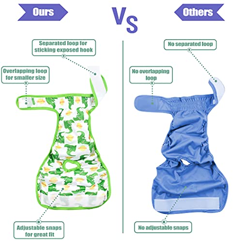 Image of wegreeco Luxury Washable Reusable Dog Diapers (Stylish Pattern) - Female Dog Diapers, Doggie Diapers, 3 Pack (Fancy, Extra Large)