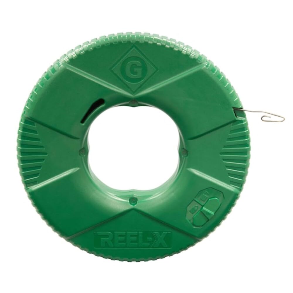 Greenlee FTXS-240 carrete X con cinta de acero de 240 pies de longitud verde