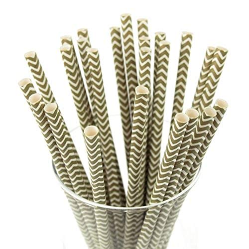Pitillos de papel Chevron, 7.75 pulg, pack de 25 miniatura 1