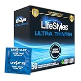Lifestyles Ultra Thin Natural Rubber and Lubricated Latex Condoms Value Pack, 50 Count