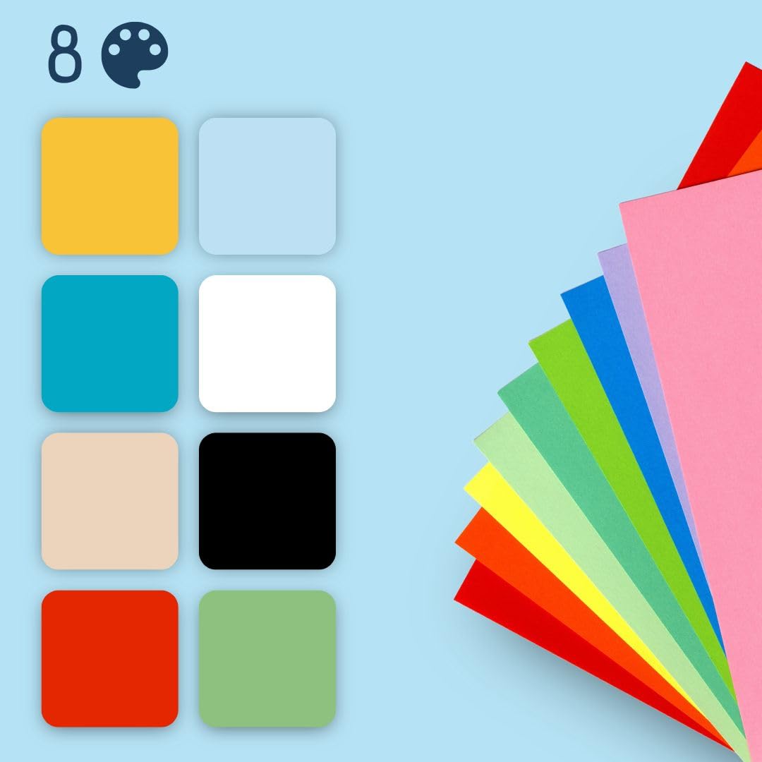 Raylu Paper® - Kartony A3 50 sztuk, 180g/m², 420 x 297 mm, kolorowe kartony A3 o miękkim dotyku, idealne do oprawy, biura, rysowania i rzemiosła (czarny)