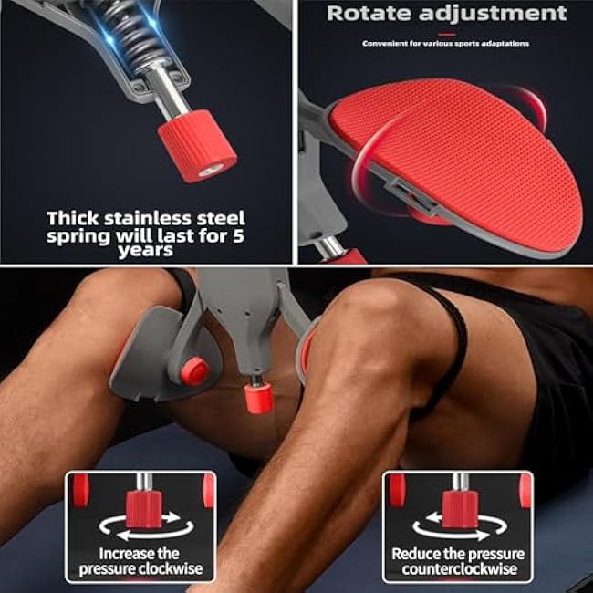 Adjustable Thigh Master Kegel Master Trainer with Resistance Bands - Pelvic Floor, Thigh, and Hip Trainer for Men and Women, 22-77lbs Resistance, Ergonomic Home and Office Fitness Device.