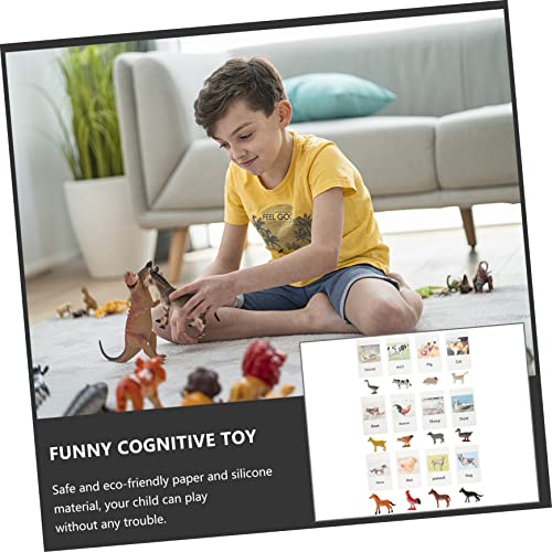 Tofficu 1 Conjunto Cartão Modelo Animal Brinquedos Brinquedo De Cartões De Modelo Animal Brinquedo E