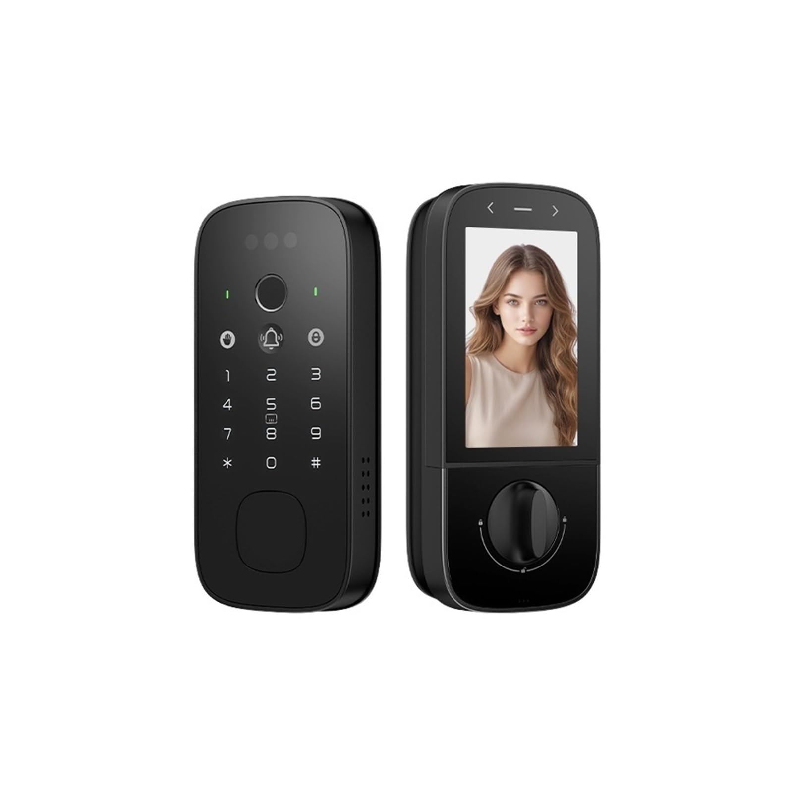 DIGNIFE Smart Door Lock, 3D Face Recognition Fully Automatic Fingerprint Smart Lock with Visual Cat Eye