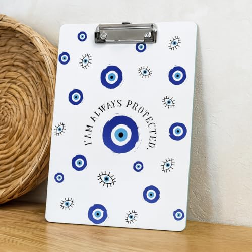 Image of Clipboard Drawing, Writing, Exam Board with Clip (Size - 24x36 cm) Sturdy, Lightweight for Office, School, College - Evil Eye QTS 5