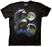 Three Wolf Moon Shirt Parody - Three Sloth Moon Shirt - 100% Cotton Adult T-Shirt Tee, Black, Medium