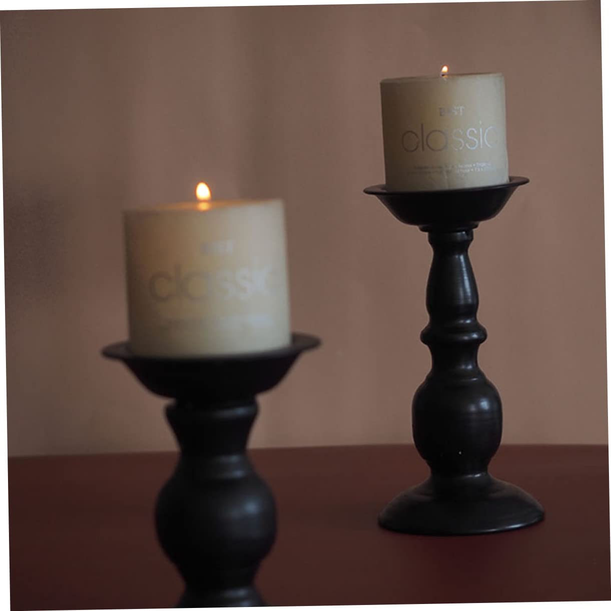 Candelabro de Hierro Negro Estilo Europeo para Boda, 2 Piezas