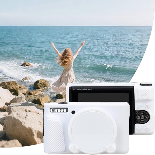 Funda para Cámara Canon PowerShot SX740/SX730 Silicona Blanca miniatura 6
