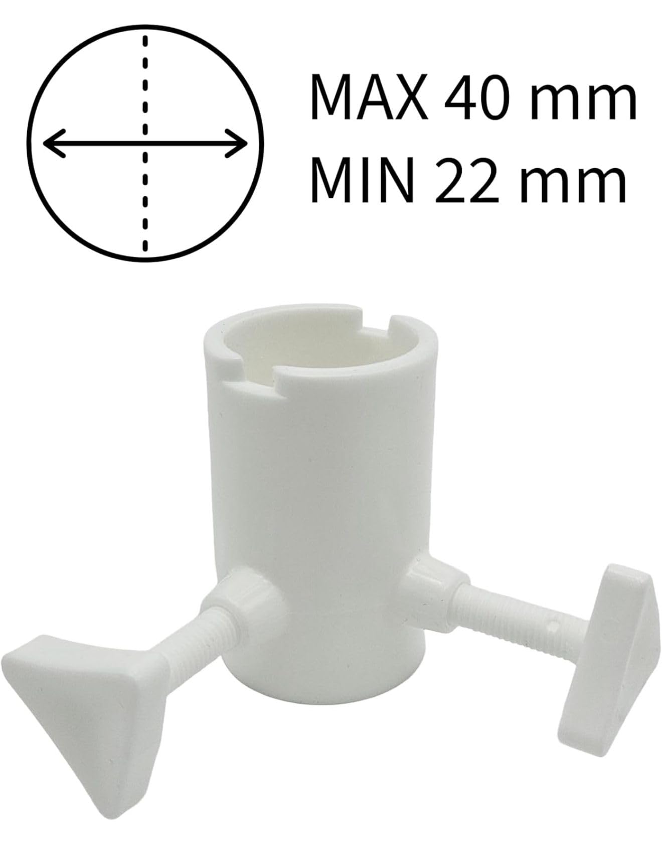 Vassoio Tavolo per Ombrellone 37x37 cm con 4 Portabicchieri, Tavolino da Palo Compatibile Pali 22-40 mm