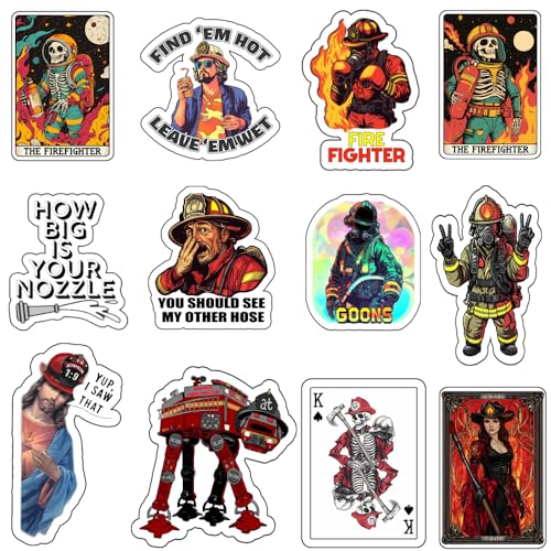 1step2dream Funny Firefighter Sticker | Humor and Witty Decals for Fire Fighter Fire Rescue Stickers for Laptop Water Bottles Helmet Gift for Firefighter Adults Women