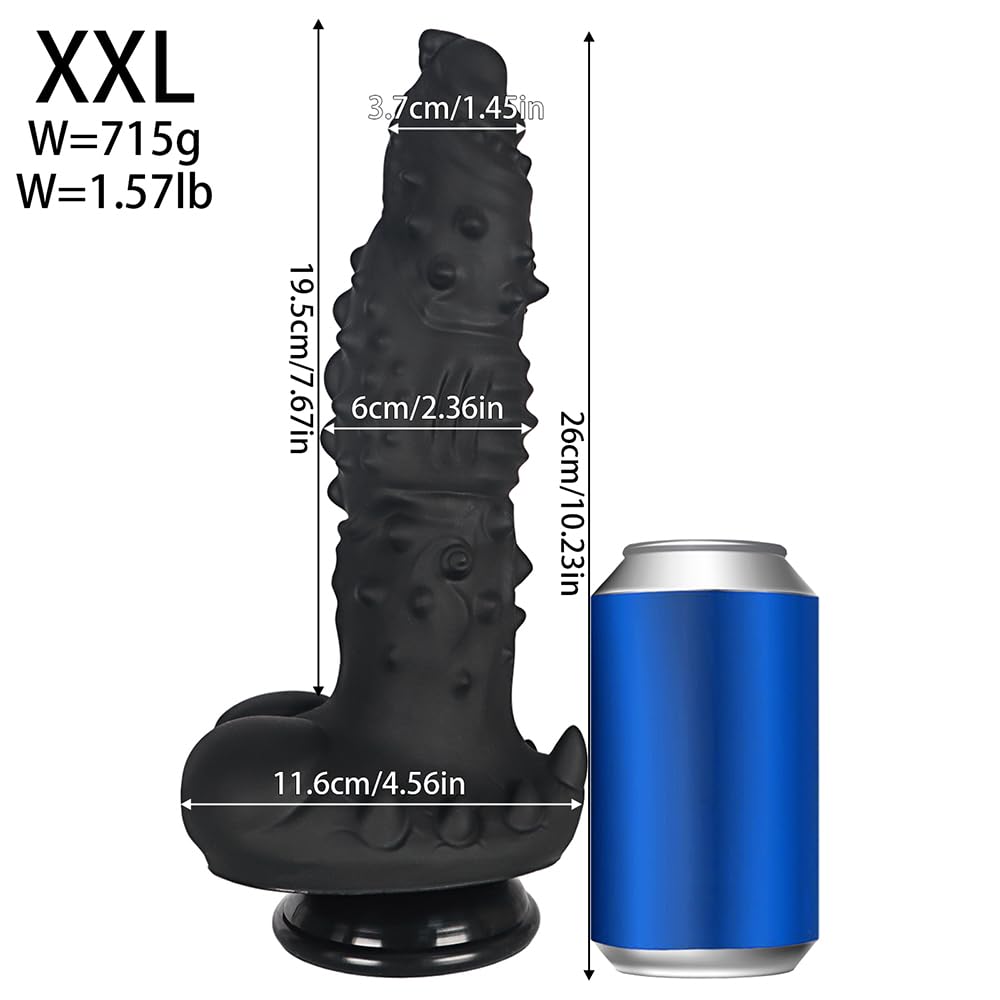Realistisch Alien Penis Anal Dildo XXL Silikon Analdildo Fantasy Monster Analplug Dildo mit Saugnapf G Punkt Prostata Stimulation Anus Dilator Erotik Sexspielzeug für Frauen Männer Analspiele (XXL)