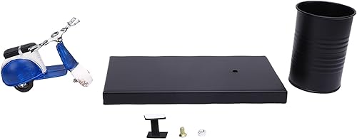 Miniatura 8 de SUNGOOYUE Pen Holder with a Miniature Motorcycle, Retro Scooter Desk Organizers and Accessories Metal Pencil Cup for Office and Home Decor (L