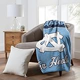 North Carolina Tar Heels 46" x 60" NCAA Officially Licensed Throw Blanket – Super Soft Lightweight Fleece Blanket for Game Day, Dorms, Couch, Travel & Tailgating Comfort