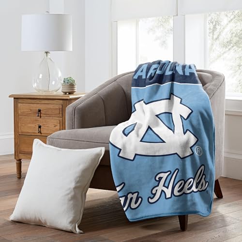 North Carolina Tar Heels 46" x 60" NCAA Officially Licensed Throw Blanket – Super Soft Lightweight Fleece Blanket for Game Day, Dorms, Couch, Travel & Tailgating Comfort