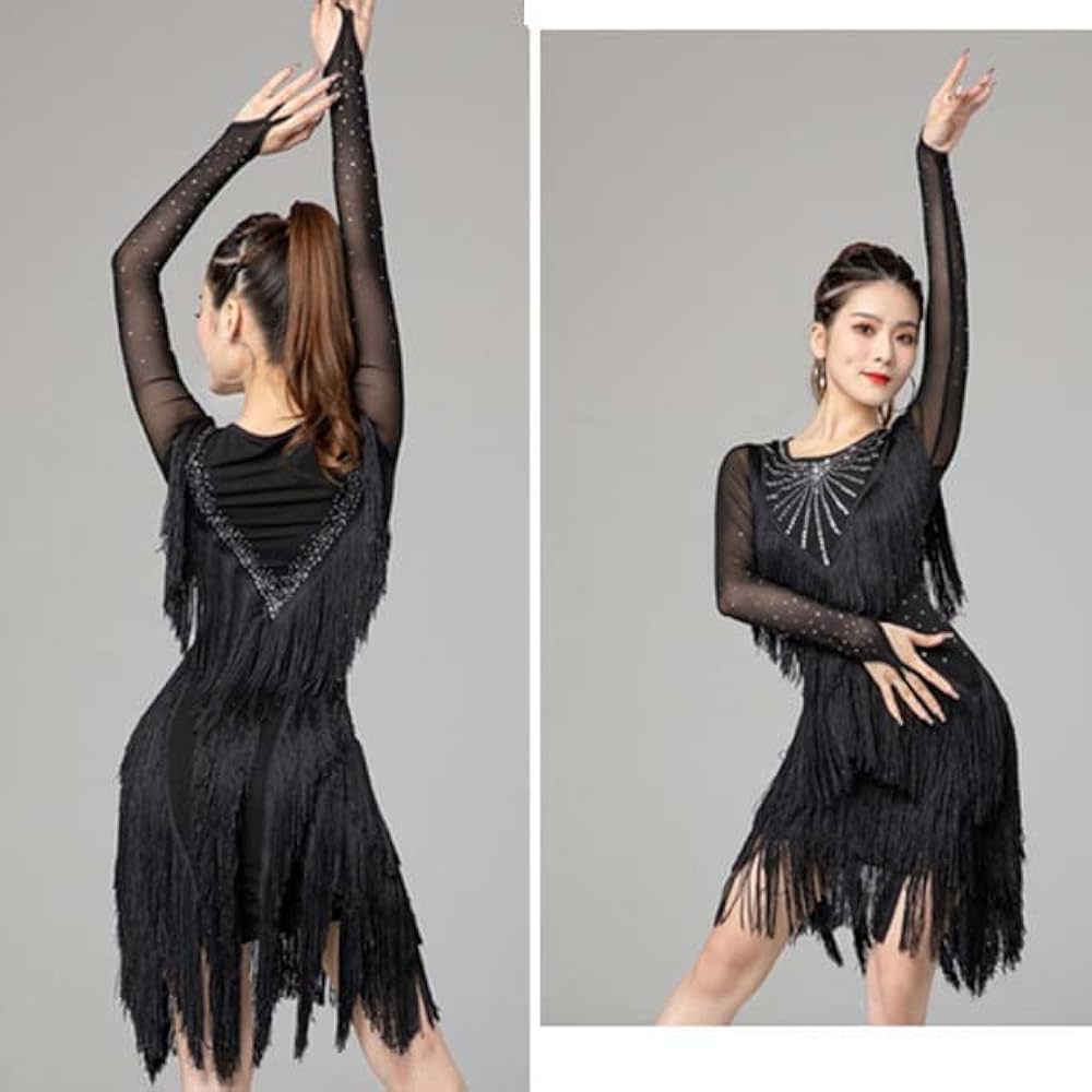 【SALE】１段ボランテ付き　マーメイドラインファルダ　黒レース柄 Amazon.com : JRUIA Women's Latin Dance Skirt Ballroom Dance