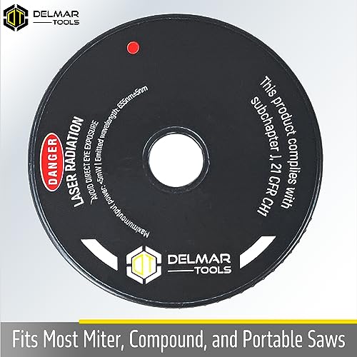 Delmar Tools Miter Saw Laser Guide, Bright Laser Turns On With Saw, Makes Precision Cuts Easy, Fits Most Saws, Installs In Minutes