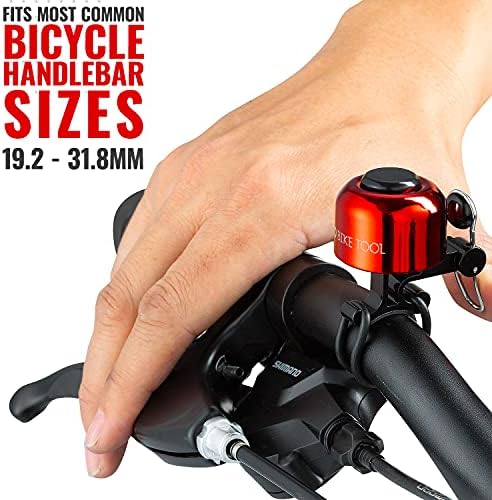 PRO BIKE TOOL Bicycle Bell for Handlebars  Crisp, Clear & Long Sound Ringer for Adults or Kids Bikes - Road, Mountain or Beach Cruiser Bikes - Bike Gifts