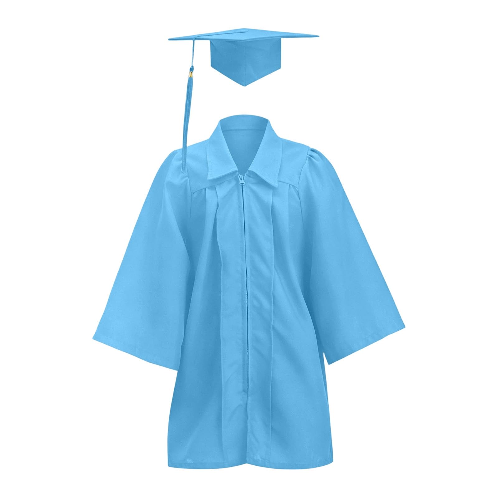 Kids Graduation Cap and Gown Set Unisex Kindergarten Preschool Graduation Outfit for Boys and Girls Fancy Dress Bachelor Robe Stage Performance School Ceremonies Costume Age 2-12 Years