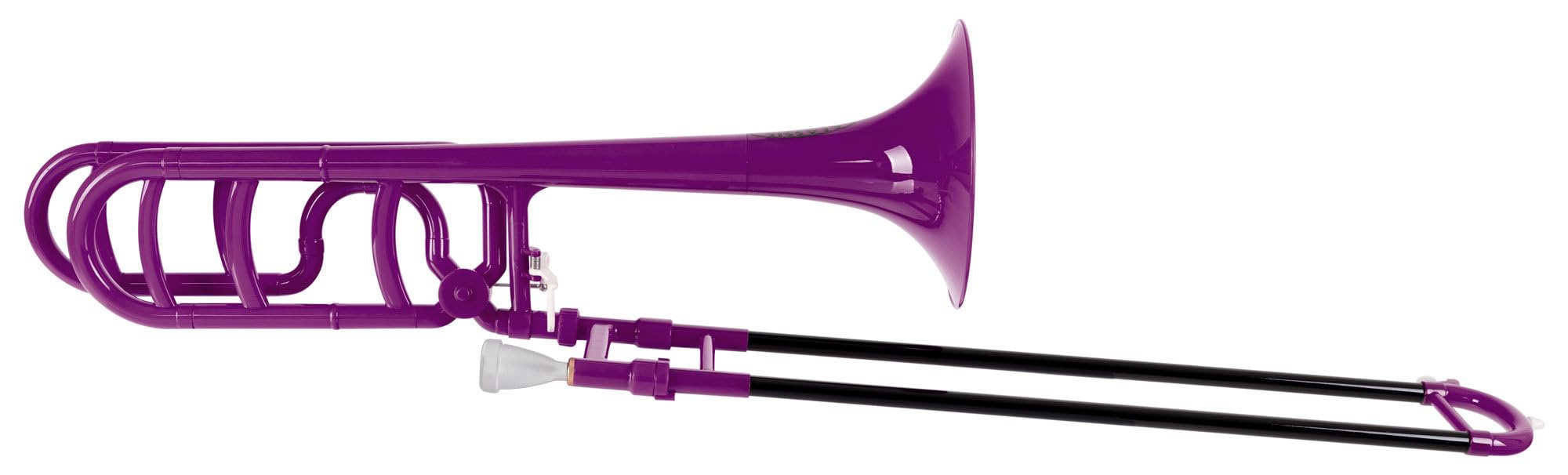 Classic Cantabile MardiBrass Trombone Quart en ABS plastique - Accord Bb/F - Coulisse en fibre de verre - 850g léger - Perçage : 13,9 mm - avec embouchure et housse - violet