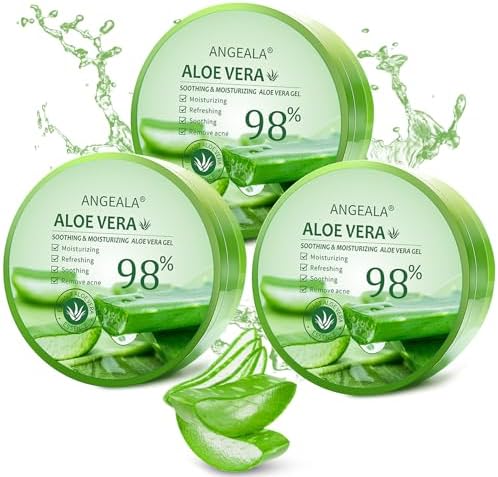 Organic 100 Pure Aloe Vera Gel LUNES 100% Pure Aloe Vera Gel - 300ml  Soothing Moisturizer For Face & Body - SPF 3 Alo Vera Gel For Face