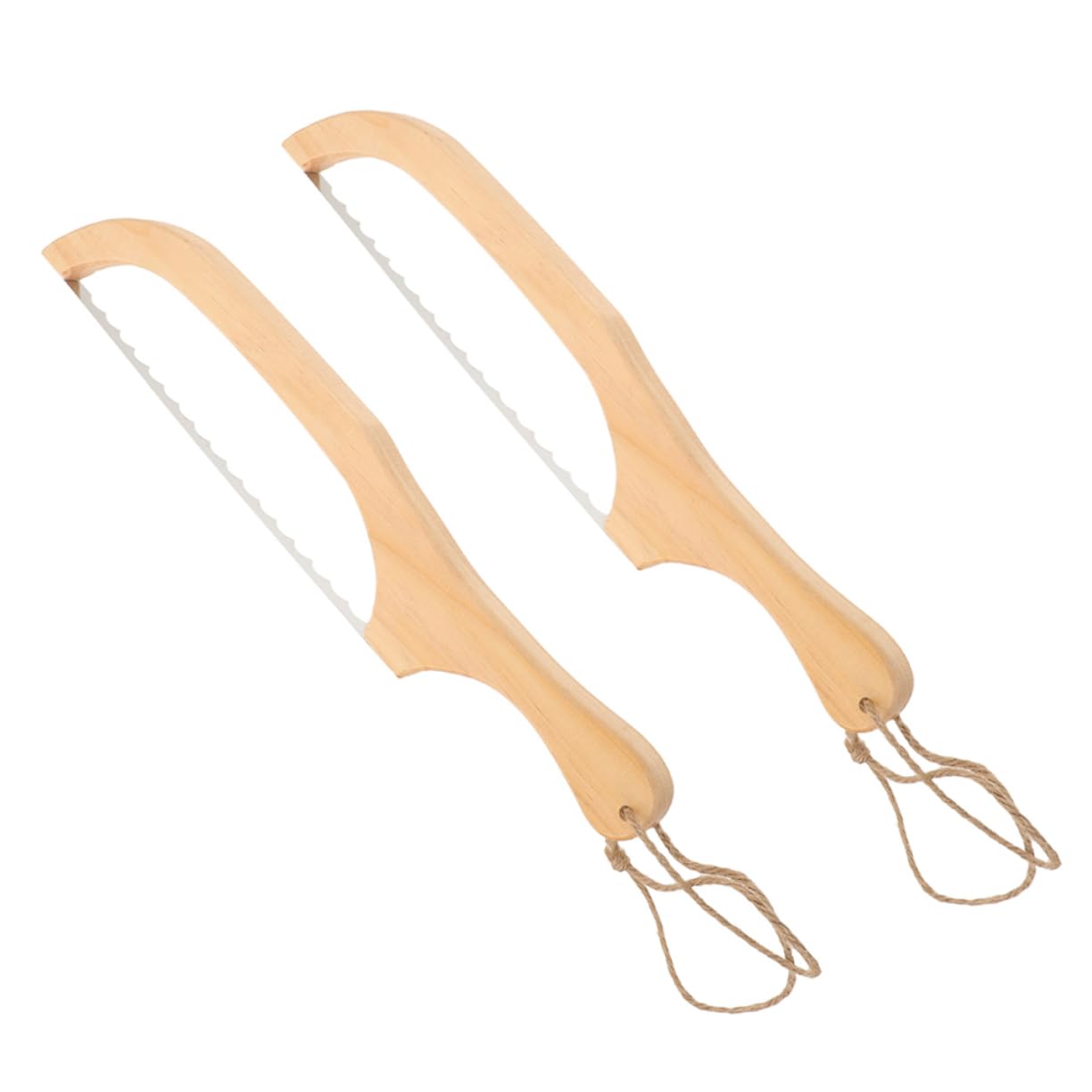 8pièces Couteau à Trancher Bois Et Acier Inoxydable Pour Gâteau Et Pâtisserie Outil De Cuisine Pratique Et Pour Tranchage Précis