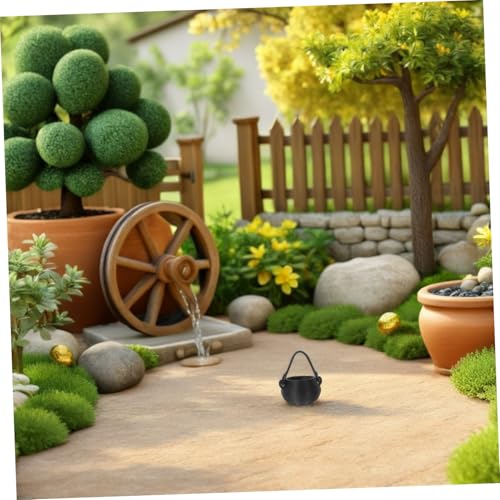 Caldero de Halloween pequeño para manualidades infantiles y centros de mesa de hogar 7