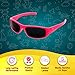Optix 55 Kids Wraparound Sunglasses for Boys and Girls – Non Polarized Smoke Lenses With Gray Tint - Neon Pink