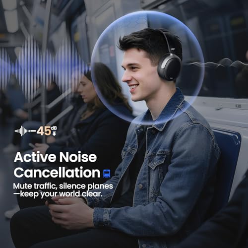 Acer OHR516 Noise Cancelling Headphones - Over Ear, 60H Battery, Black - image 2