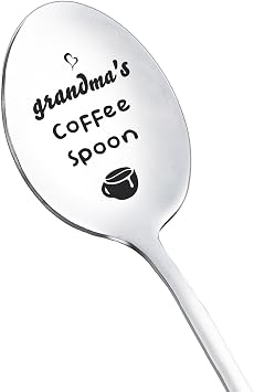 Gifts for Grandma from Granddaughter Grandson Grandmas Coffee Spoon for Grandma Grandmother Christmas Mothers Day Gift for Grandma Granny Coffee Tea Lovers Gifts Spoons