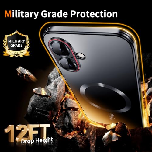 Image of for iPhone 17 Case, Heavy-Duty Slim Design Compatible with MagSafe, Strong Magnetic Shockproof Protection for Screen & Camera Cover Case for 17 Case,Black