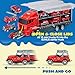 JOYIN 19 in 1 Die-cast Fire Toy Truck with Little Figures, Mini Emergency Fire Vehicles in Big Carrier Truck, Patrol Rescue Helicopter for Boys 3-9 Years Old, Kids Value Birthday Xmas Easter Gifts