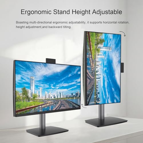 Image of 23.8 Inch All-in-One Desktop Computer,i7 CPU,8GB RAM 256GB SSD,Win 11 Pro PC,Height Adjustable & Swivel Stand,HD Webcam,WiFi 5, Bluetooth,Built-in Speaker,AIO with Keyboard and Mouse for Home Office