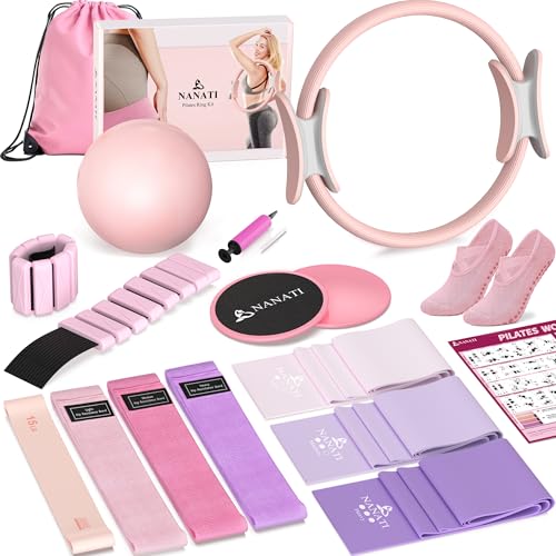 Pilates Kit 18PCS,Pilates Essentials Kit for Women,Pilates Equipment with 14.5