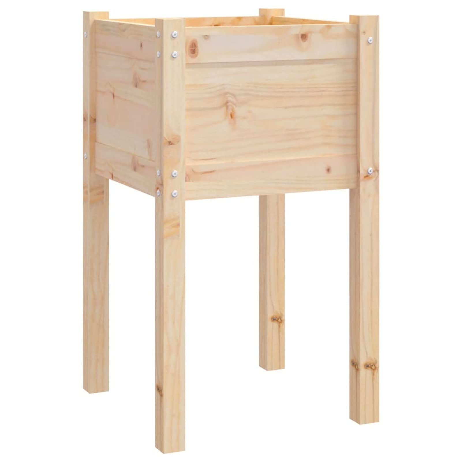Jardineras 2 Unidades, Huerto Urbano Terraza, Huerto En Casa, Tierra Huerto Urbano, Huerto Vertical, Mesa De Cultivo, Madera Maciza de Pino 40x40x70 cm