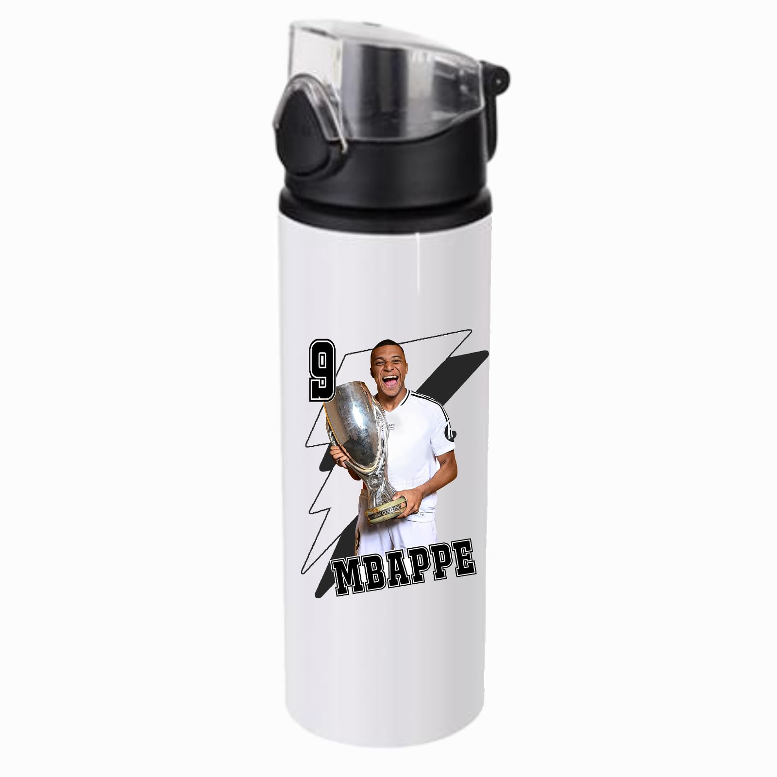 Personalised Aluminium Water Bottle of Kylian Mbappe 750ml