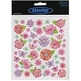 Tattoo King Rose pivoines Stickers, Multicolore