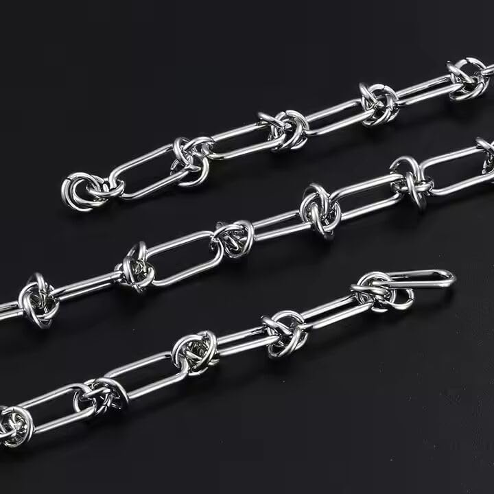 Image of THE MEN THING Chain for Men, Luxury Pure Titanium Steel Chain | Silver Stainless Steel Chain | Necklace Jewellery for Men & Boys